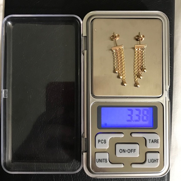 18k Tri-Color earrings - Picture 4 of 4